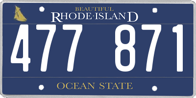 RI license plate 477871