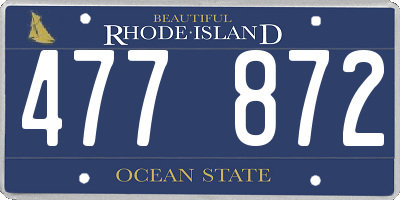 RI license plate 477872