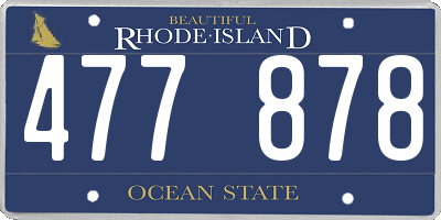 RI license plate 477878