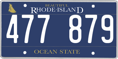 RI license plate 477879