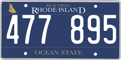 RI license plate 477895