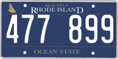 RI license plate 477899