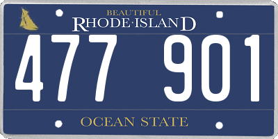 RI license plate 477901