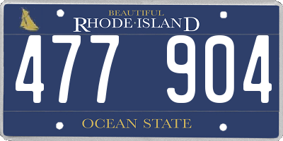RI license plate 477904