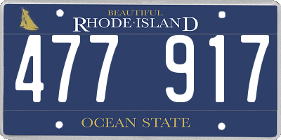 RI license plate 477917