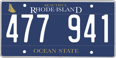 RI license plate 477941