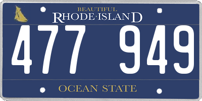 RI license plate 477949