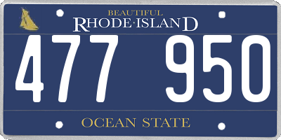 RI license plate 477950