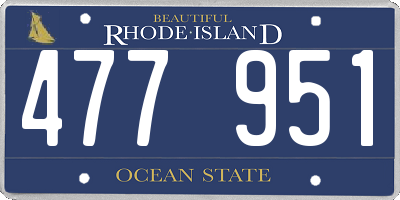 RI license plate 477951