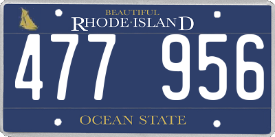 RI license plate 477956