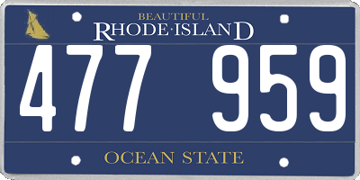 RI license plate 477959