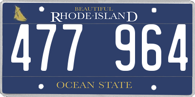 RI license plate 477964