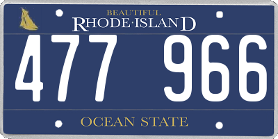 RI license plate 477966