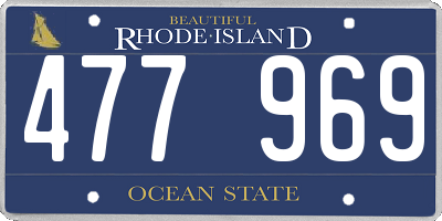 RI license plate 477969