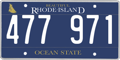 RI license plate 477971