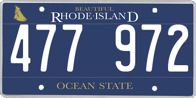 RI license plate 477972