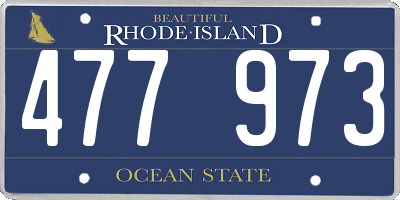 RI license plate 477973