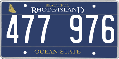RI license plate 477976