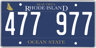 RI license plate 477977