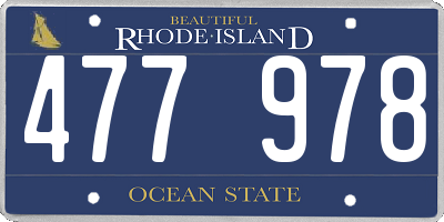 RI license plate 477978
