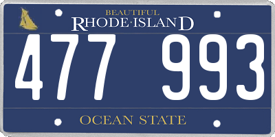 RI license plate 477993