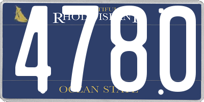 RI license plate 4780