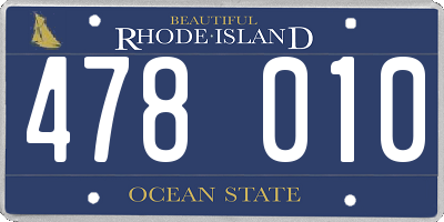 RI license plate 478010