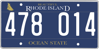 RI license plate 478014