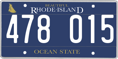 RI license plate 478015