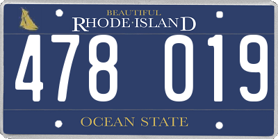 RI license plate 478019