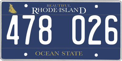 RI license plate 478026