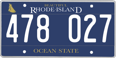 RI license plate 478027