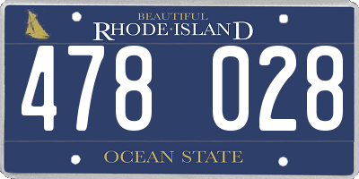 RI license plate 478028