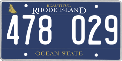 RI license plate 478029