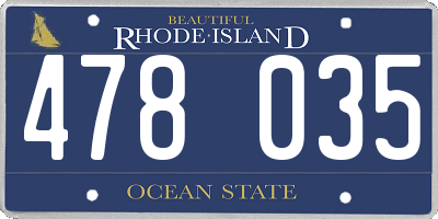 RI license plate 478035