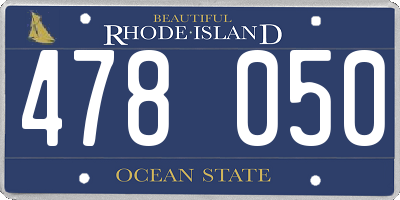 RI license plate 478050