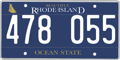 RI license plate 478055
