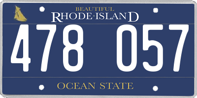 RI license plate 478057