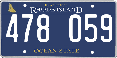RI license plate 478059