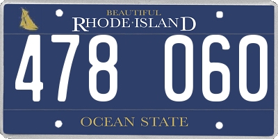 RI license plate 478060