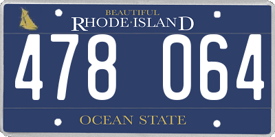 RI license plate 478064
