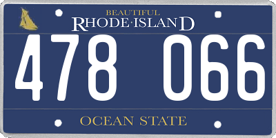 RI license plate 478066
