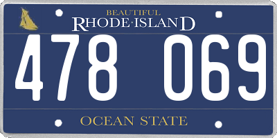 RI license plate 478069
