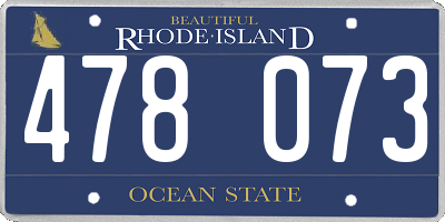 RI license plate 478073