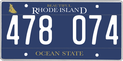 RI license plate 478074