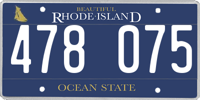 RI license plate 478075