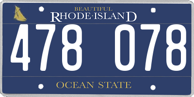 RI license plate 478078