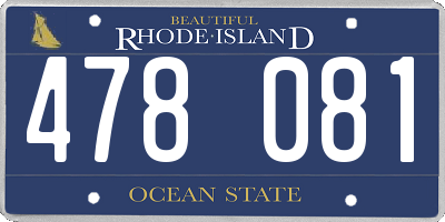 RI license plate 478081