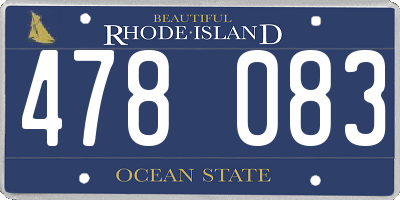 RI license plate 478083