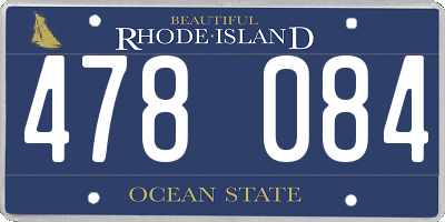 RI license plate 478084